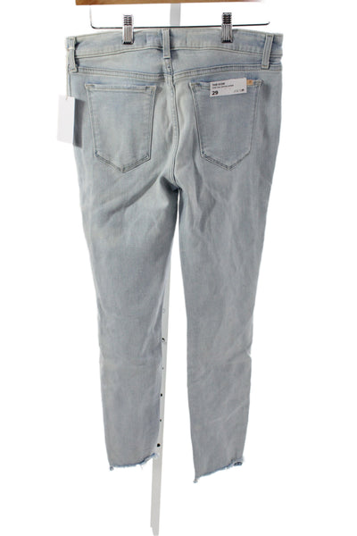 Joes Womens Ankle Jeans Blue Cotton Mid Rise Button Size 29