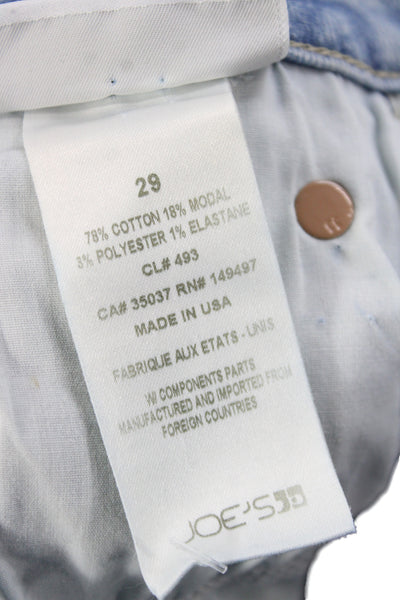 Joes Womens Ankle Jeans Blue Cotton Mid Rise Button Size 29