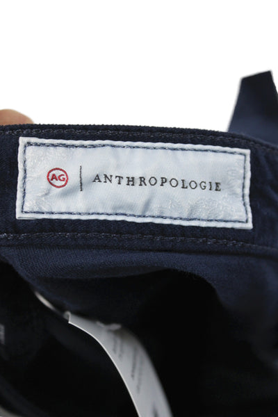 AG Adriano Goldschmied Womens Ankle Blue Cotton Pants Size 28