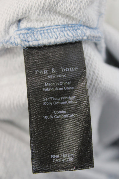 Rag & Bone Womens Straight Jeans Blue Cotton Drawstring Size XS