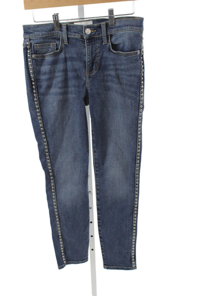 Current/Elliott Women Skinny Studded Blue Jeans Size 27