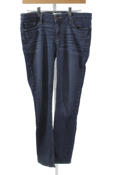 Paige Womens Skinny Blue Jeans Cotton Blend Mid Rise Inseam 28 Size 31