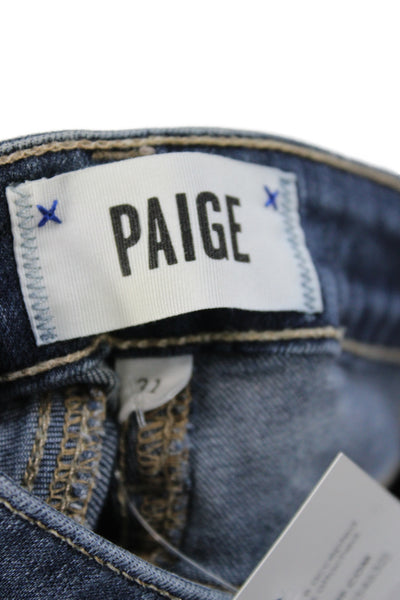 Paige Womens Skinny Blue Jeans Cotton Blend Mid Rise Inseam 28 Size 31