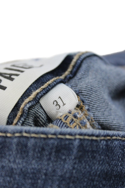Paige Womens Skinny Blue Jeans Cotton Blend Mid Rise Inseam 28 Size 31