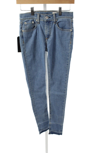 Rag & Bone Women Ankle Jeans Blue Mid Rise Cotton 27 Inseam Size 26
