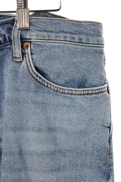 Redone Womens Blue Straight Jeans Mid Rise Cotton Size 30