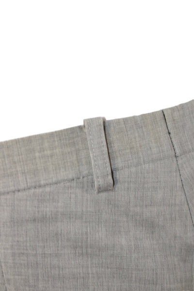 J. Lindeberg Mens Gray 2 Piece Virgin Wool Classic Solid Suit Button Size 50