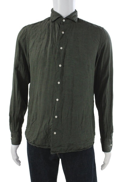 Suit Supply Mens Linen Long Sleeve Button Up Shirt Size 39/40/15.5/15.75