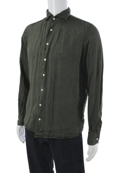 Suit Supply Mens Linen Long Sleeve Button Up Shirt Size 39/40/15.5/15.75