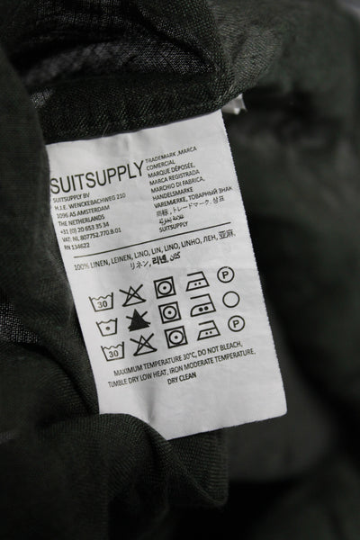 Suit Supply Mens Linen Long Sleeve Button Up Shirt Size 39/40/15.5/15.75