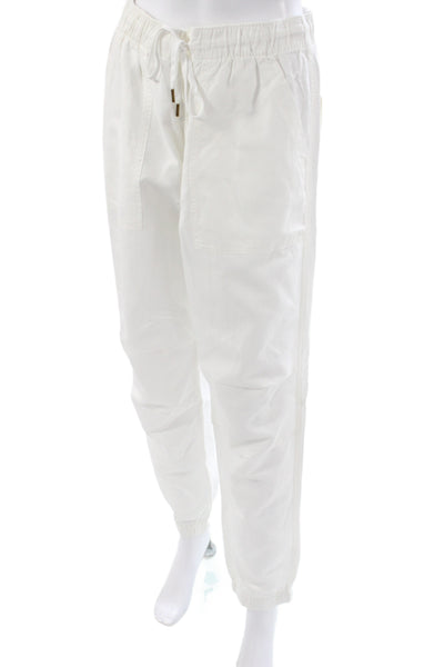 Polo Ralph Lauren Womens White Linen Drawstring Jogger Pants Size M