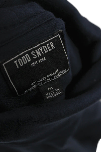 Todd Snyder Mens Blue Cotton Turtleneck Long Sleeve Basic Size M