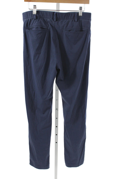Redvanly Mens Chino Pants Blue Button 75% Nylon Athleisure Size M