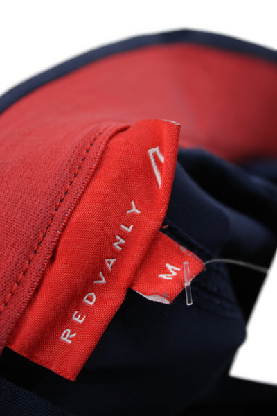 Redvanly Mens Chino Pants Blue Button 75% Nylon Athleisure Size M