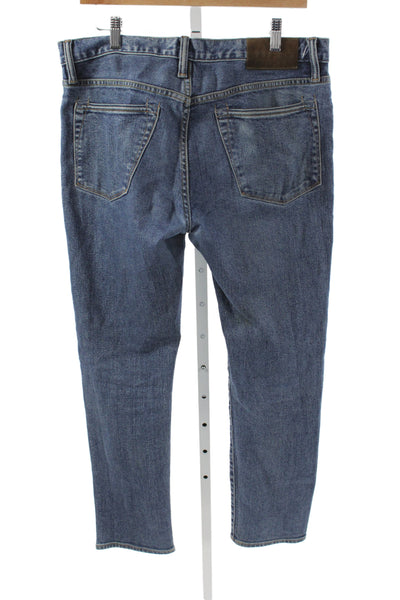 Todd Snyder White Label Mens Straight Jeans Blue Cotton Button Size 32