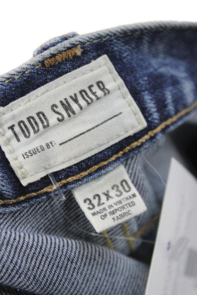 Todd Snyder White Label Mens Straight Jeans Blue Cotton Button Size 32