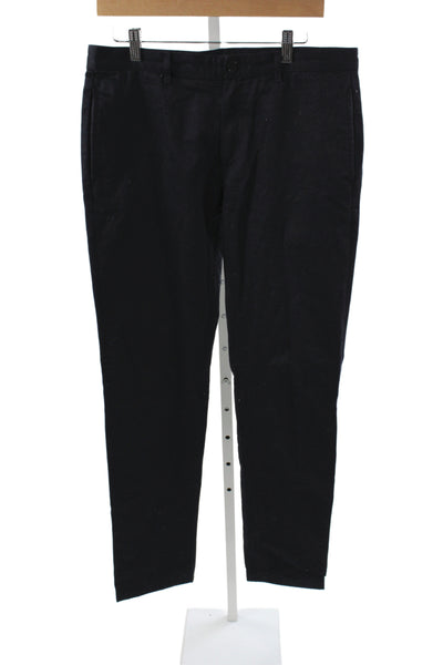 A.P.C. Mens Chinos Black Cotton Button Fly Size 32
