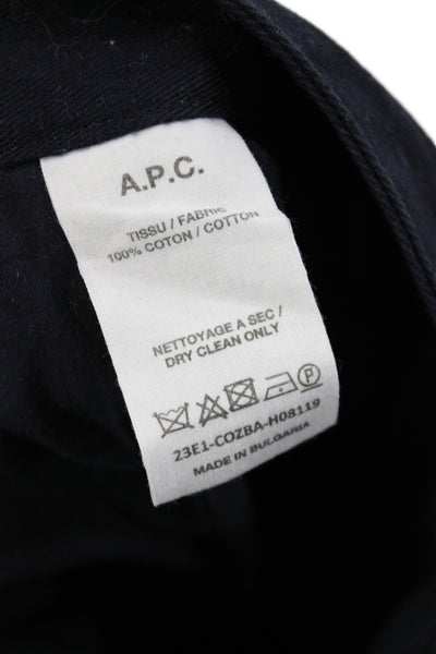 A.P.C. Mens Chinos Black Cotton Button Fly Size 32