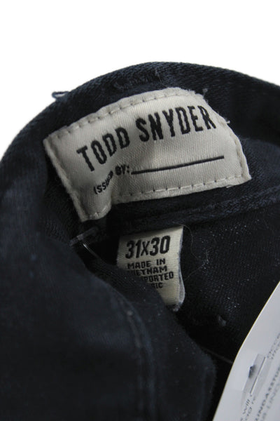 Todd Snyder White Label Mens Black Cotton Straight Jeans Size 31