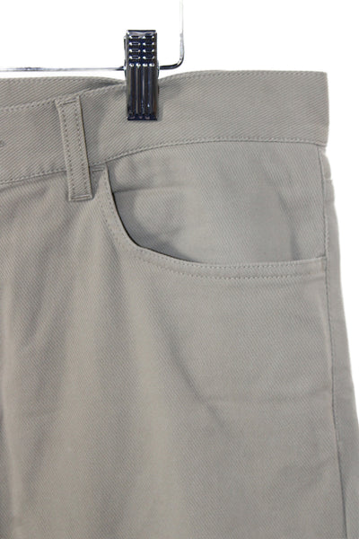 Theory Mens Chino Pants Beige Button Cotton Blend Size 32