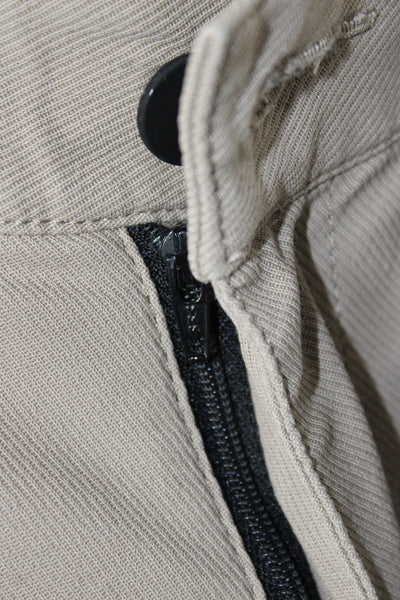 Theory Mens Chino Pants Beige Button Cotton Blend Size 32