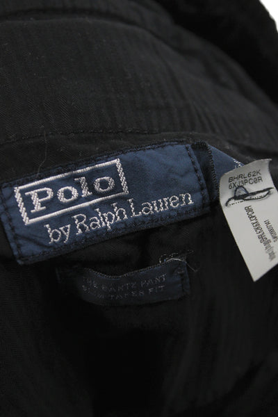 Polo Ralph Lauren Mens Black Cargo Pants Cotton Drawstring Inseam 29 Size M