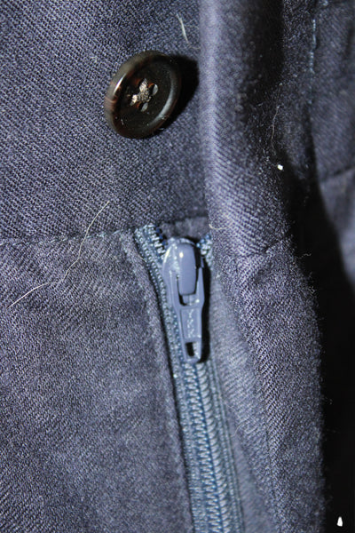 Vitale Barberis Mens Jogger Pants Blue Wool Drawstring Solid Size 48