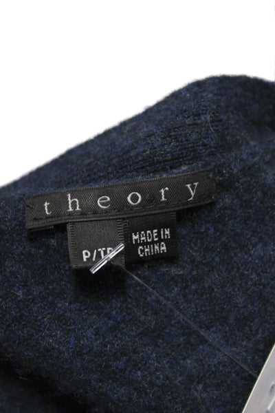 Theory Women Cashmere V-Neck Cardigan Blue Long Sleeve Size PP