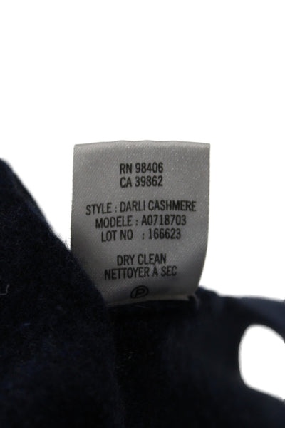 Theory Women Cashmere V-Neck Cardigan Blue Long Sleeve Size PP