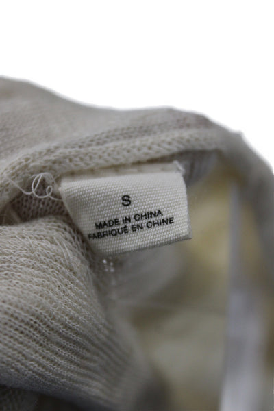 Moth Womens Ivory Striped V Neck Cardigan Sweater Long Sleeve Size S