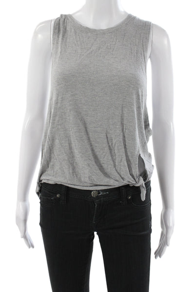 Beyond Yoga Women Gray Athleisure Basic Sleeveless Tank Micro Modal Size S