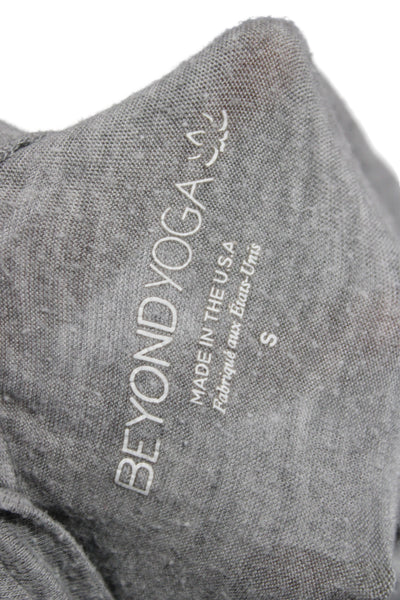 Beyond Yoga Women Gray Athleisure Basic Sleeveless Tank Micro Modal Size S