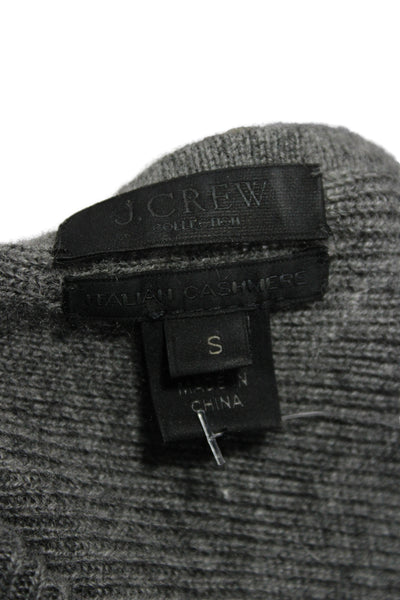 J Crew Womens Cashmere Boat Neck Pullover Sweater Gray Long Sleeve Size S