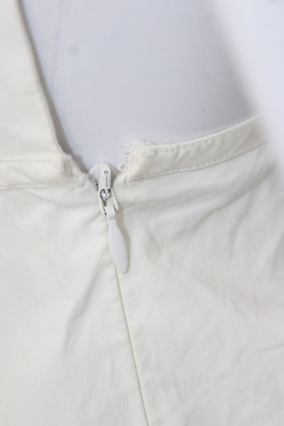 Theory Women Petite Halter Camisole White Cotton Size S