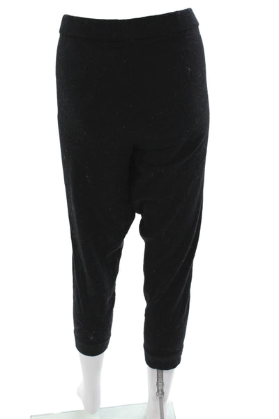 Joie Womens Cropped Black Drawstring Pants Nylon Size S