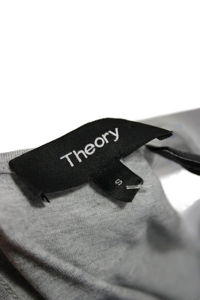 Theory Womens Gray Square Neck Sleeveless Mini Dress Cotton Blend Size S