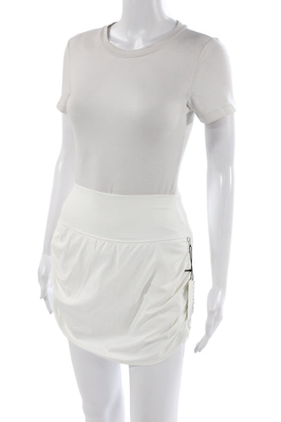 Splits59 Womens Athletic Athleisure Nylon Pull On White Skort Size M