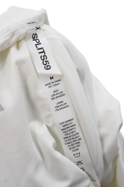 Splits59 Womens Athletic Athleisure Nylon Pull On White Skort Size M