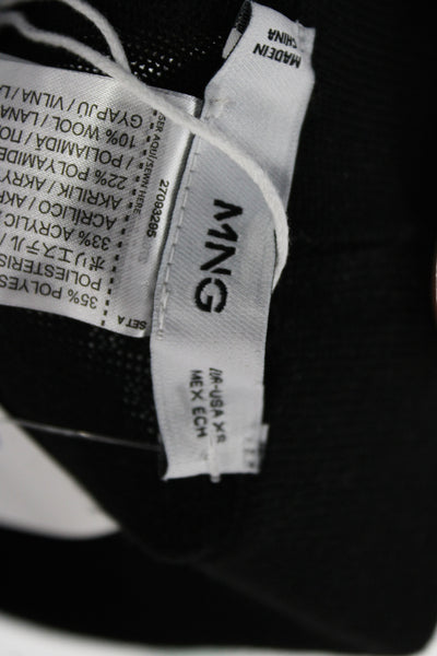 MNG Womens Black Striped Sweatpants Pull On Size XS
