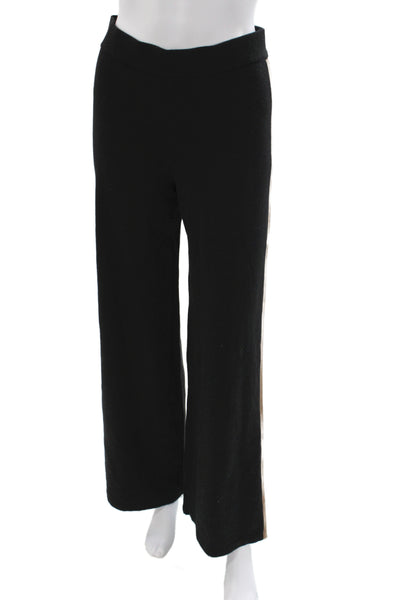 MNG Women Striped Black Sweatpants Pull On Size S