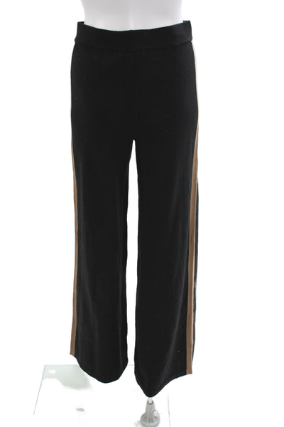 MNG Women Striped Black Sweatpants Pull On Size S