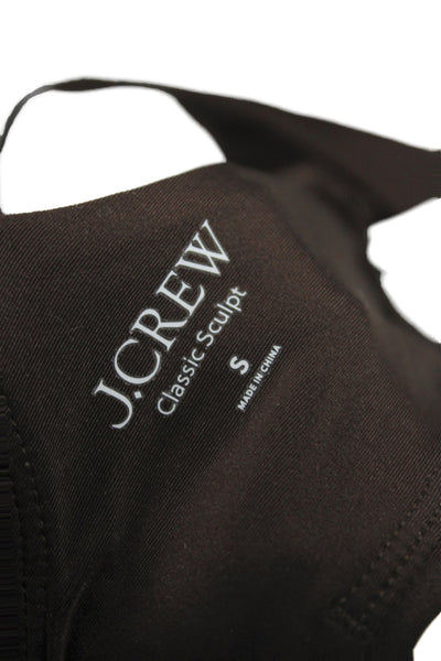J Crew Womens Classic Pullover Sculpt Sports Bra Chocolate Brown Size S