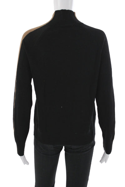 MNG Womens Pullover Sweater Mock Neck Long Sleeve Black Size XS