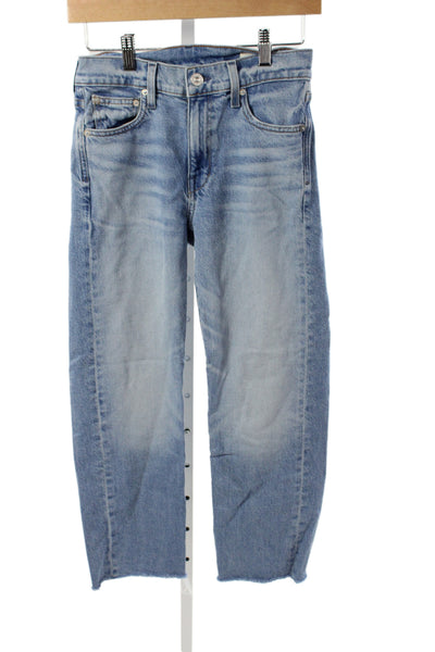 AYR Womens Cropped Mid Rise Jeans Blue Petite Size 25