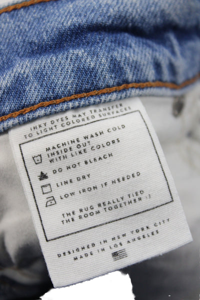 AYR Womens Cropped Mid Rise Jeans Blue Petite Size 25