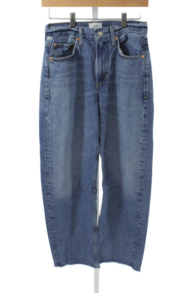 Citizens of Humanity Womens Cropped Jeans Blue Mid Rise Button Size 24