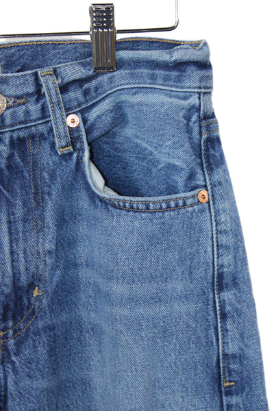 Citizens of Humanity Womens Cropped Jeans Blue Mid Rise Button Size 24