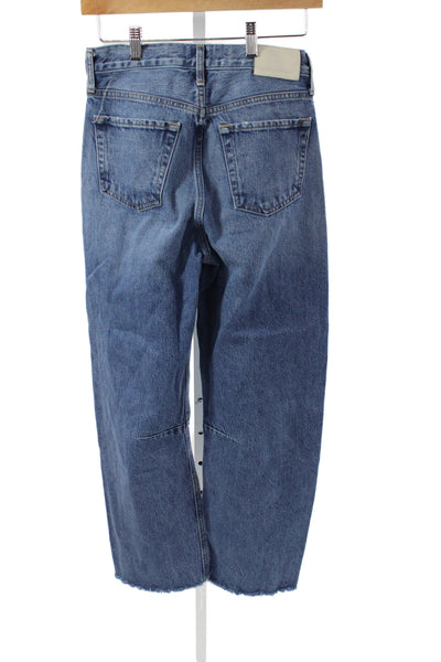 Citizens of Humanity Womens Cropped Jeans Blue Mid Rise Button Size 24