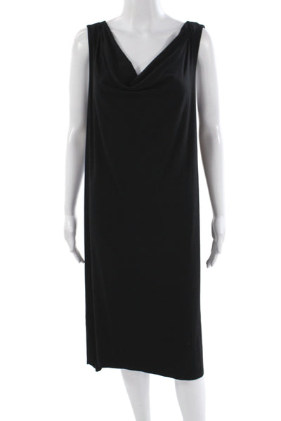 Eileen Fisher Women Tank Dress Black Cowl Neck Pullover Size 1X