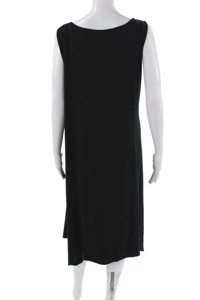 Eileen Fisher Women Tank Dress Black Cowl Neck Pullover Size 1X